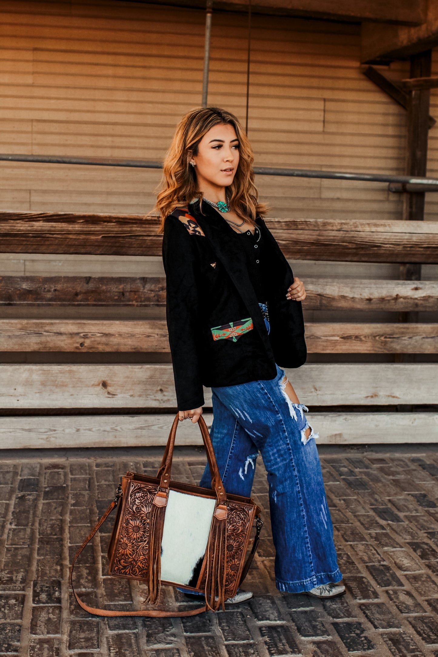 Black Western Blazer