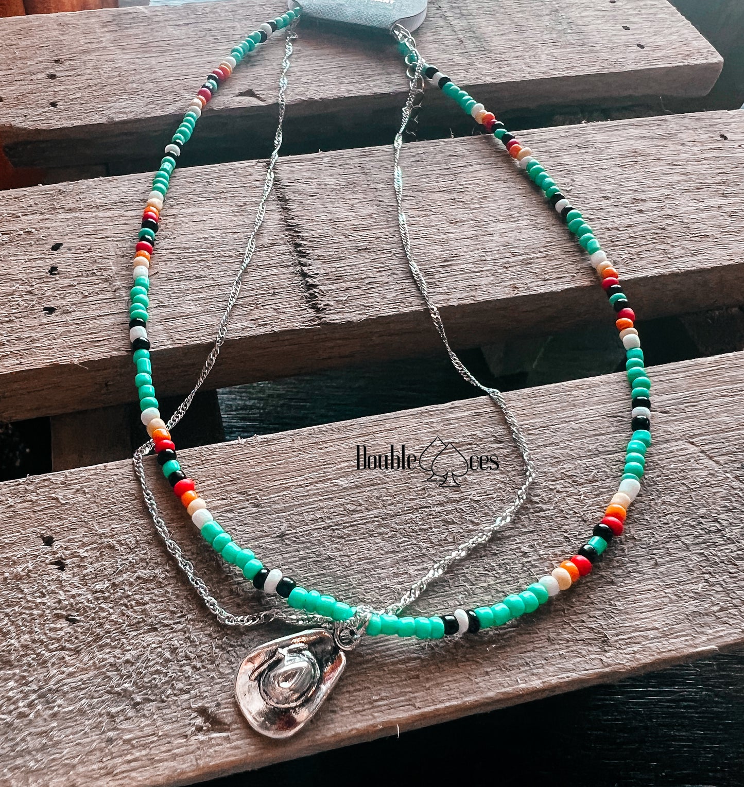 Sunset Cowboy Hat Necklace