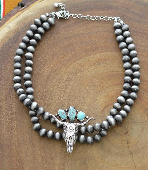 Silver Steer Choker / Necklace