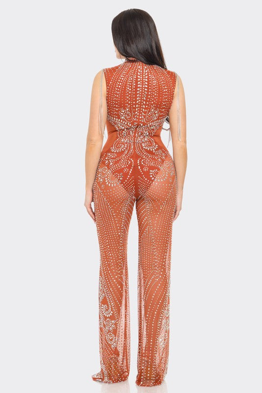 Actin’ Up - Burnt Orange Jumpsuit