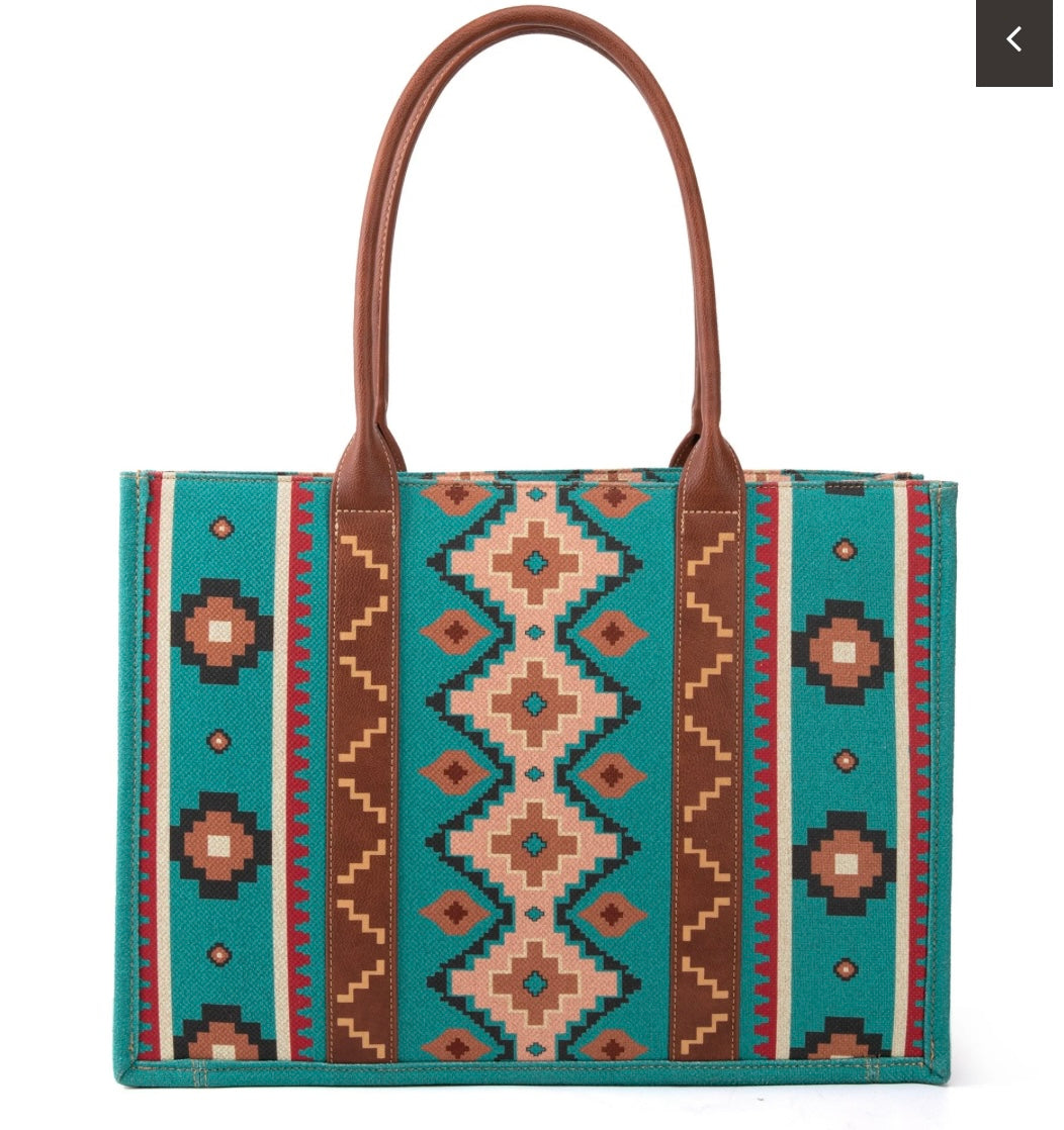 Turquoise Large Tote