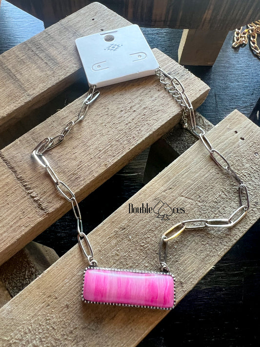 Pink Bar - Necklace