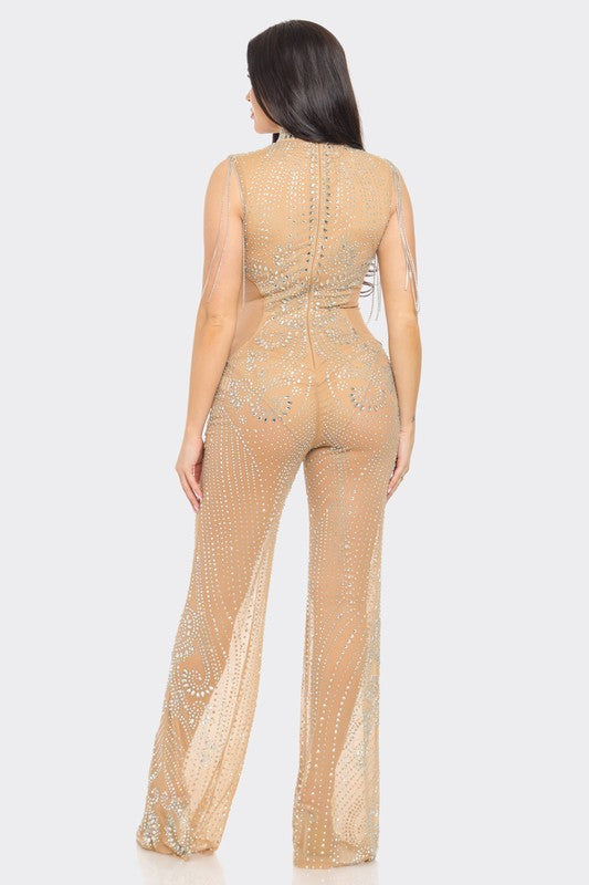 Actin’ Up - Nude Jumpsuit